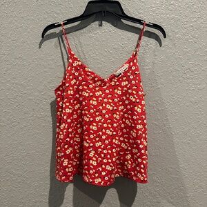 Red Flower Camisole Top - Size XS